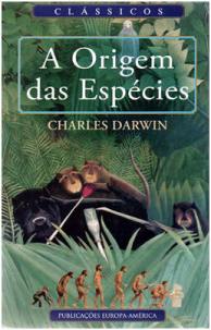 Capa do livro A Origem das Espécies de Charles Darwin