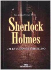 Capa do livro Um Estudo em Escarlate de Sir Arthur Conan Doyle